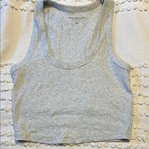 Abercrombie & Fitch Light Gray Ribbed Tank Top